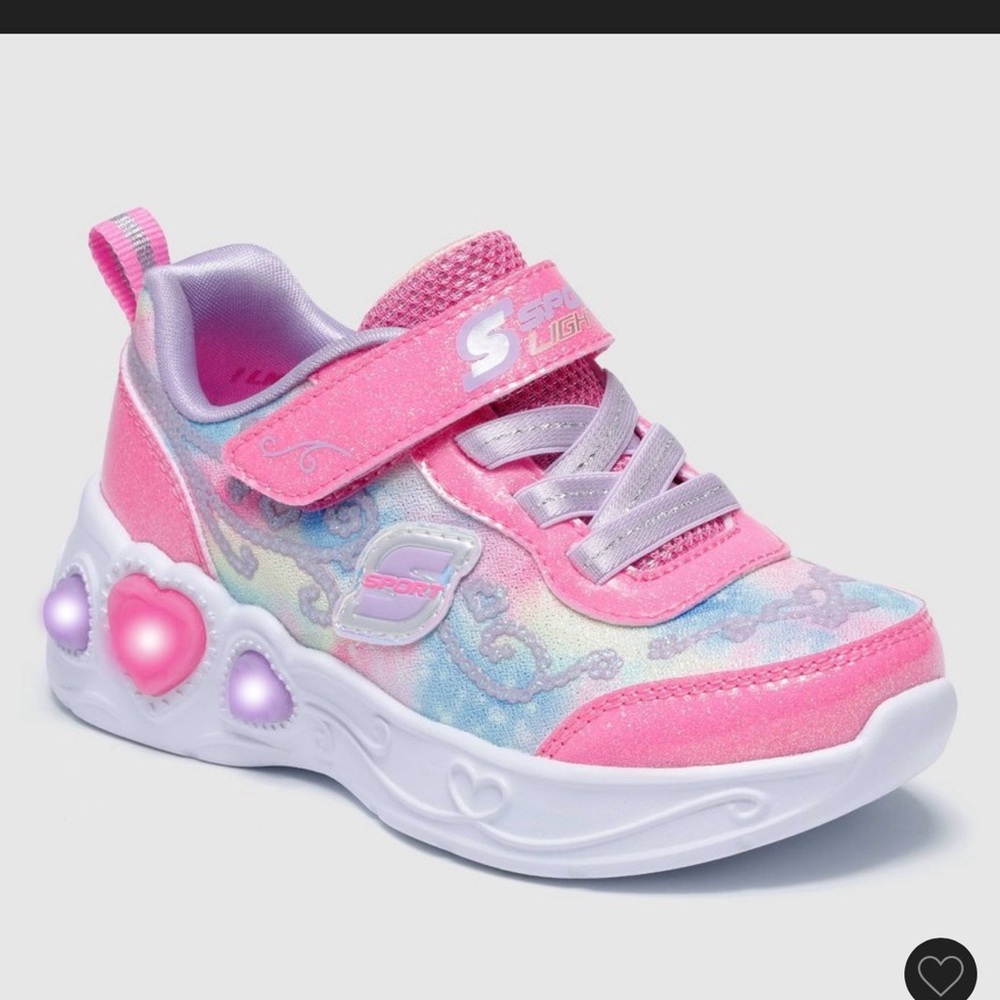 Skechers Kids' Pink and Purple Light-Up Sneakers